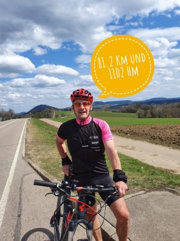 Hügeltour2021 Roland Hänger mit KM